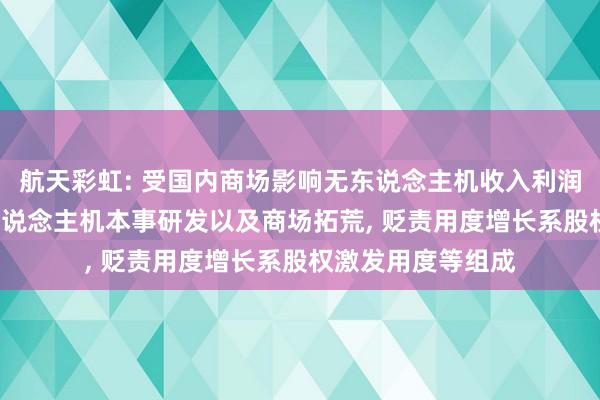 航天彩虹: 受国内商场影响无东说念主机收入利润下滑, 将加强无东说念主机本事研发以及商场拓荒, 贬责用度增长系股权激发用度等组成