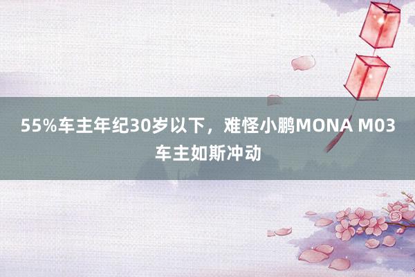 55%车主年纪30岁以下，难怪小鹏MONA M03车主如斯冲动