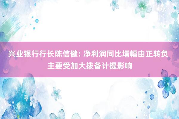 兴业银行行长陈信健: 净利润同比增幅由正转负 主要受加大拨备计提影响